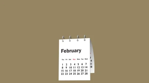 Calendar Stock Footage 5503028