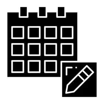 Calendar Glyph Icon Stock-Illustration