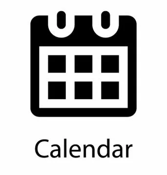 Calendar in glyph vector design Illustrazione stock