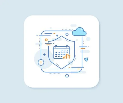 Calendar graph line icon. Column chart sign. Vector Stock Illustration