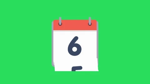 Calendar on green background Stock Footage 128625861