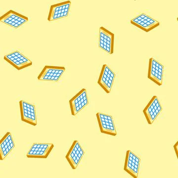 Calendar grid list isometric icon seamless pattern Stock Illustration
