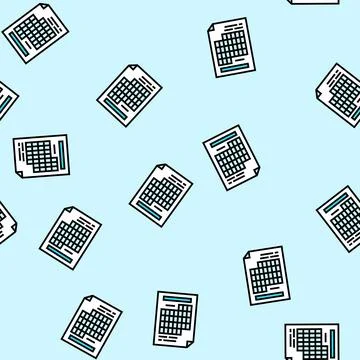 Calendar grid list vector seamless pattern Stock Illustration