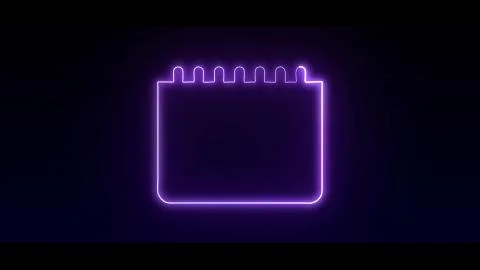 The calendar in highlight and glow effect mp4 video Stock Illustration