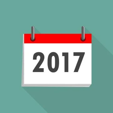 Calendar icon 2017. Vector illustration. Stock Illustration