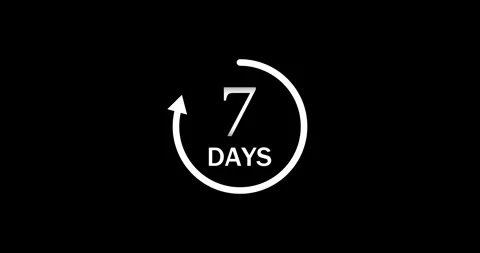 Calendar icon 7 days animation. With transparent background 4K appointment, impo Stock Footage 340149565