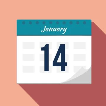 Calendar icon. Calendar Date - January. Planning. Time management. Stock Illustration