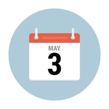 Calendar icon in circle, vector eps10 illustration Stock Illustration