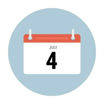 Calendar icon in circle, vector eps10 illustration Illustrazione stock