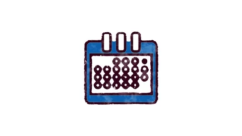 Calendar Icon for Education and E-learning Stock Footage 149871234