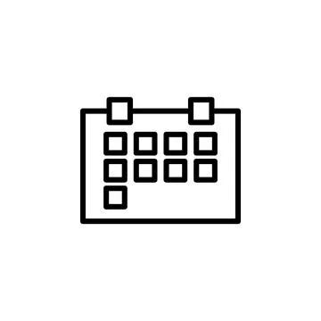 The calendar icon. Element of simple icon for websites, web design, mobile app Stock Illustration