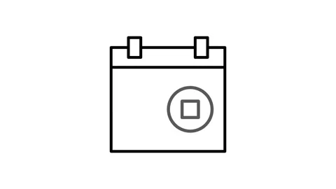 Calendar icon featuring an arrow pointing to the right, indicating a forwar.. Stock Footage 333233126