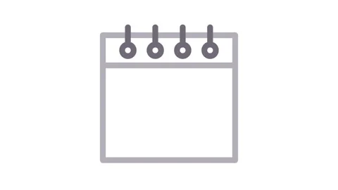 Calendar icon featuring blue squares arranged in a grid pattern, symbolizin.. Stock Footage 334998382