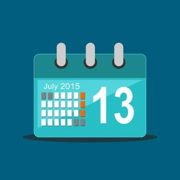 Calendar icon. Flat design. Stock Illustration