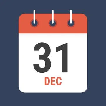 Calendar icon flat design vector. Stock Illustration