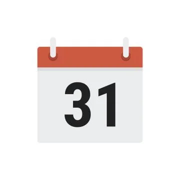 Calendar icon flat design vector Stock Illustration