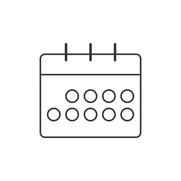 Calendar icon. Flat design. Vector illustration. Flat style. Icons for design Stock Illustration