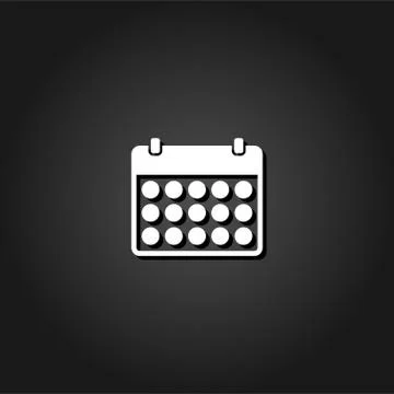 Calendar icon flat Stock Illustration