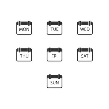 Calendar icon flat Stock Illustration