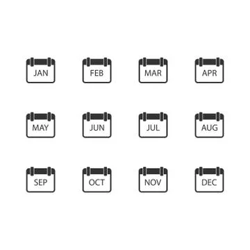 Calendar icon flat Stock Illustration