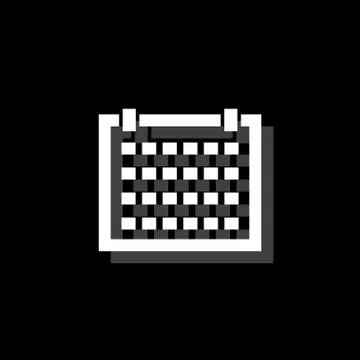 Calendar icon flat Stock Illustration