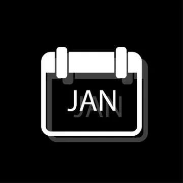 Calendar icon flat Stock Illustration