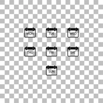 Calendar icon flat Stock Illustration