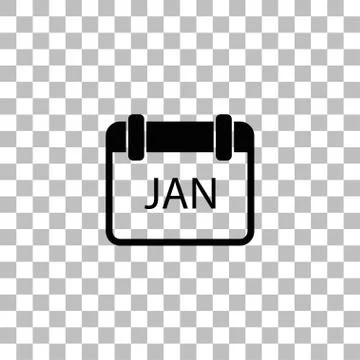 Calendar icon flat Stock Illustration