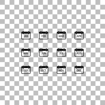 Calendar icon flat Stock Illustration