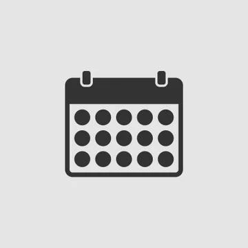 Calendar icon flat Stock Illustration
