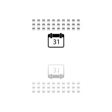 Calendar icon flat Stock Illustration