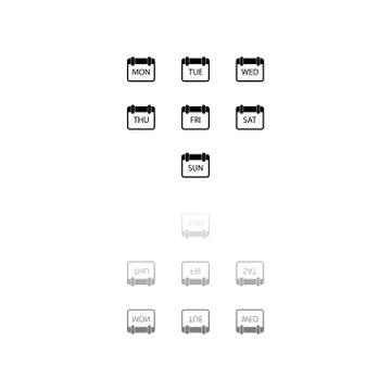 Calendar icon flat Stock Illustration