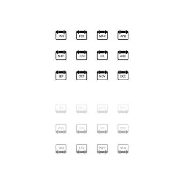 Calendar icon flat Stock Illustration