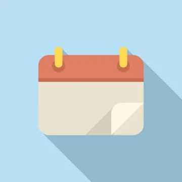 Calendar icon flat vector. Computer interface Illustrazione stock