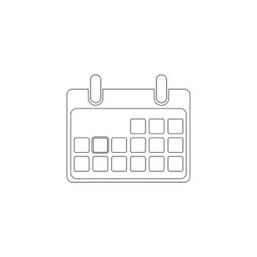 Calendar Icon. flat vector icon Stock Illustration