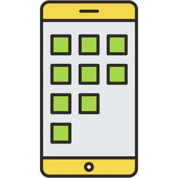 Calendar icon flat vector mobile phone application Stock Illustration