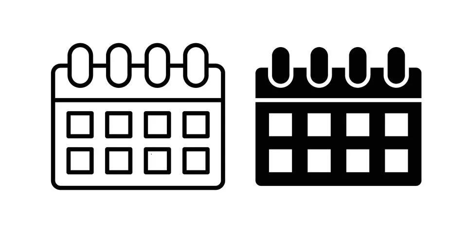Calendar icon graphic element. web icon set 스톡 일러스트