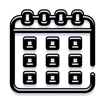 Calendar icon indicating date scheduling and planning Stock Illustration