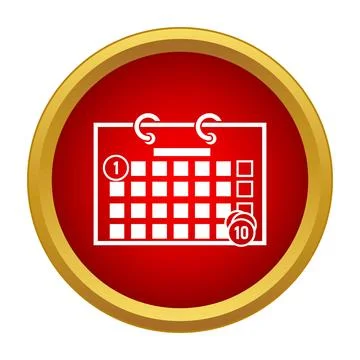 Calendar icon indicating important dates and planning schedule Stock Illustration