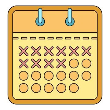 Calendar icon indicating important dates and deadlines Stock Illustration