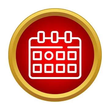 Calendar icon indicating planned date or event Stock Illustration