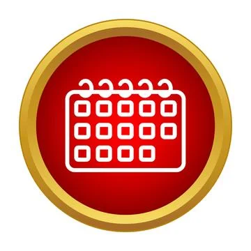Calendar icon indicating schedule reminders and appointments Illustrazione stock