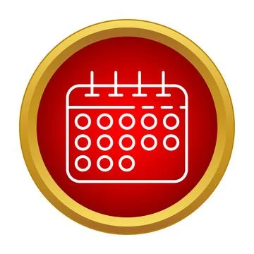 Calendar icon indicating scheduling and time management Illustration