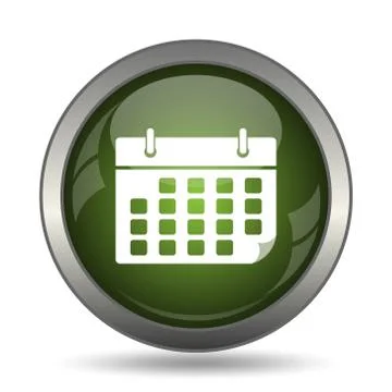 Calendar icon. Internet button on white background. . Stock Illustration