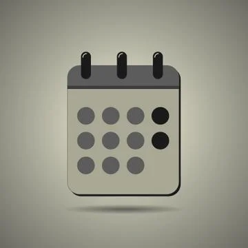 Calendar icon, isolated Stock Illustration