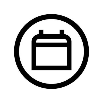 Calendar icon isolated on transparent background for event scheduling Stock Illustration