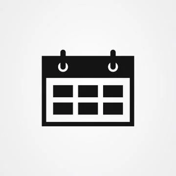 Calendar icon logo vector illustration Stock Illustration
