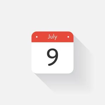 Calendar Icon with long shadow. Flat style. Date,day and month. Reminder. Vector 스톡 일러스트