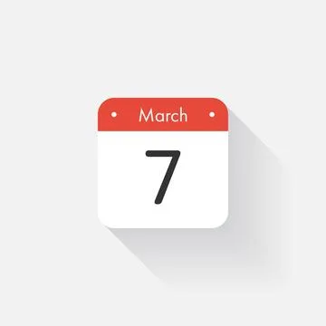 Calendar Icon with long shadow. Flat style. Date,day and month. Reminder. Vector 스톡 일러스트