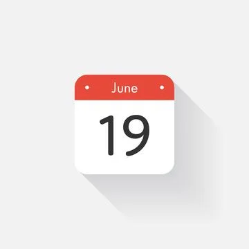 Calendar Icon with long shadow. Flat style. Date,day and month. Reminder. Vector Illustrazione stock
